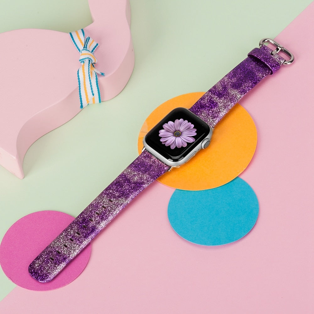 Glitter Bomb Strap Purple